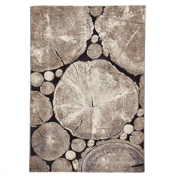 Woodland 6318 Modern Abstract Tree Trunk Beige/Black Rug-Think Rugs-Rug Love - The Most Loved Rug Store